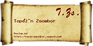Topán Zsombor névjegykártya