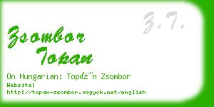zsombor topan business card